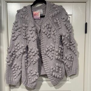 Chunky Knit Women Cardigan - Gray